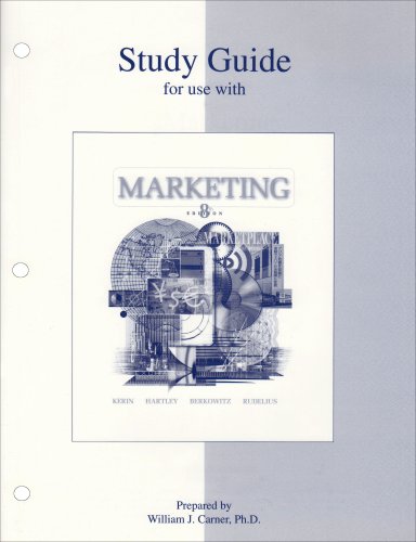 Imagen de archivo de Study Guide to accompany Marketing a la venta por HPB-Red