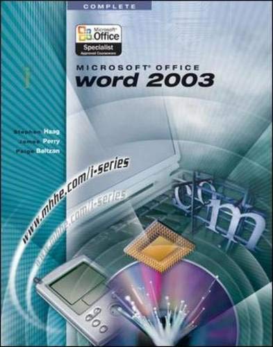 9780072830545: I-Series: Microsoft Office Word 2003 Complete (The I-Series)