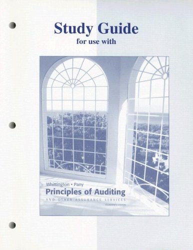 Imagen de archivo de Study Guide for use with Principles of Auditing and Other Assurance Services a la venta por BookHolders