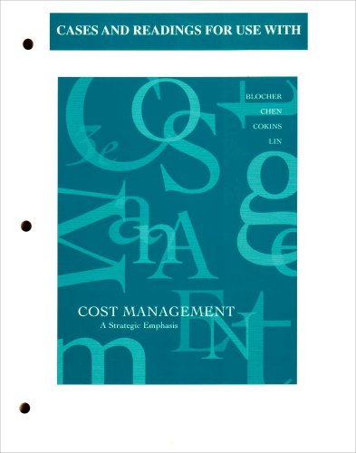 Imagen de archivo de Cases And Readings In Strategic Cost Management For Use With Cost Management: A Strategic Emphasis a la venta por Romtrade Corp.