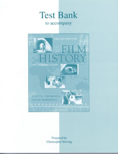 Imagen de archivo de Testbank to Accompany Film History: An Introduction a la venta por BookHolders