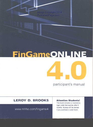 FinGame Online 4.0 Participants Manual (Includes Valid Login code)