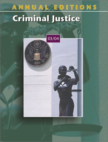 Imagen de archivo de Annual Editions: Criminal Justice 03/04 a la venta por Wonder Book