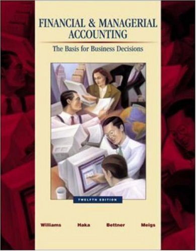 Imagen de archivo de Financial & Managerial Accounting: A Basis for Business Decisions with Revised Student CD-ROM , NetTutor & PowerWeb Package a la venta por HPB-Red