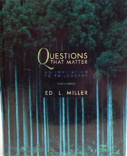 Imagen de archivo de Questions That Matter with Free Philosophy Powerweb a la venta por Better World Books