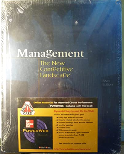 Imagen de archivo de Management: The New Competitive Landscape with CD and PowerWeb a la venta por SecondSale