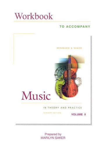 Stock image for Workbook to Accompany Music in Theory and Practice: Volume II [With CD-ROM] for sale by ThriftBooks-Atlanta