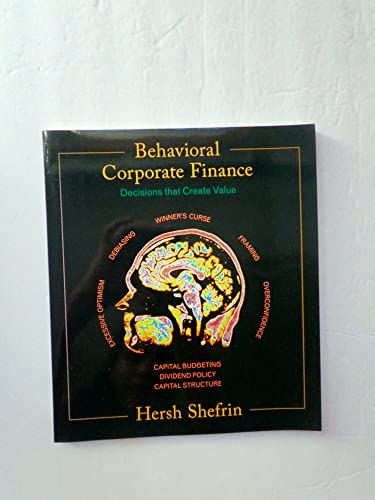 Beispielbild fr Behavioral Corporate Finance (Mcgraw-hill/irwin Series in Finance, Insurance, And Real Estate) zum Verkauf von WorldofBooks