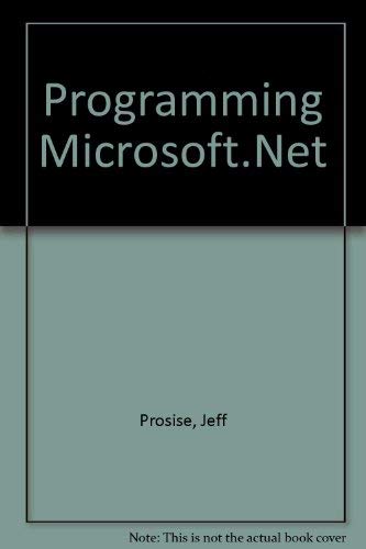 Stock image for Programming Microsoft.Net for sale by Ergodebooks