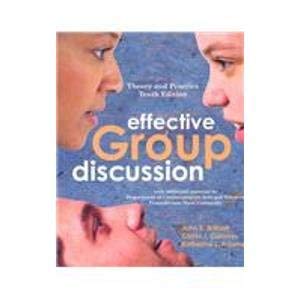 Imagen de archivo de Effective Group Discussion: Theory and Practice a la venta por HPB-Red