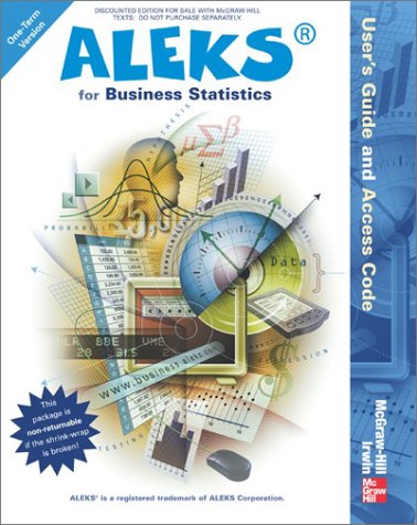 Imagen de archivo de Aleks for Business Statistics Users Gde a la venta por Wonder Book