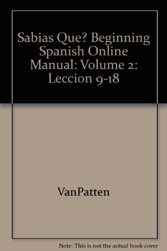 Imagen de archivo de Online Digital Workbook/laboratory Manual to Accompany -sabias Que? Volume 2 a la venta por BookHolders