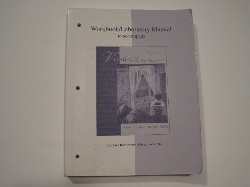 9780072860221: Workbook/Lab Manual to accompany Vis--vis: Beginning French
