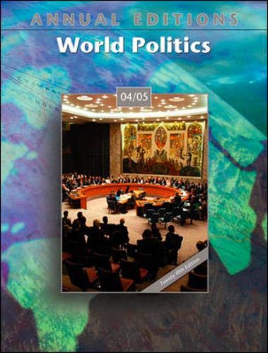 Imagen de archivo de Annual Editions: World Politics 04/05 (Annual Editions) a la venta por HPB-Red