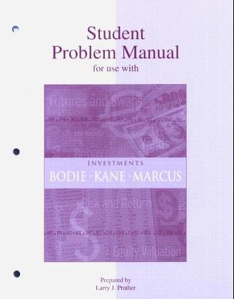 9780072861846: Student Problem Manual to accompany Investments