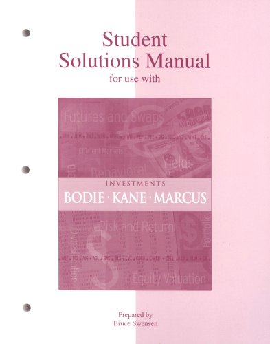 Beispielbild fr Student Solutions Manual to accompany Investments zum Verkauf von SecondSale