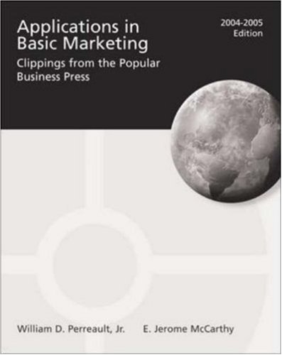 Imagen de archivo de Applications in Basic Marketing 2004-2005 a la venta por Reliant Bookstore