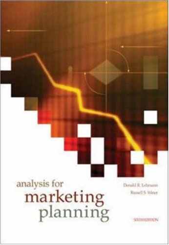 Imagen de archivo de Analysis for Marketing Planning a la venta por ThriftBooks-Atlanta