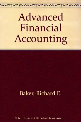 Beispielbild fr Advanced Financial Accounting zum Verkauf von Ergodebooks