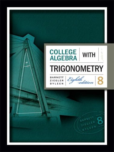 Beispielbild fr College Algebra W/Trigonometry zum Verkauf von ThriftBooks-Dallas