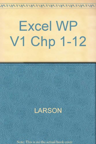 Excel Working Papers for Use With Fundamental Accounting Principles: Chapters 1-12 (9780072870107) by Larson, Kermit D.; Wild, John J.; Chiappetta, Barbara