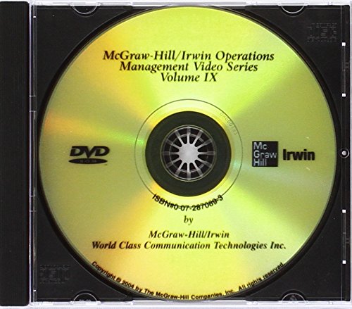 Operations Management Video Series Volume 9 DVD (9780072870893) by McGraw-Hill