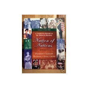 Beispielbild fr Nation of Nations : A Narrative History of the American Republic zum Verkauf von Better World Books