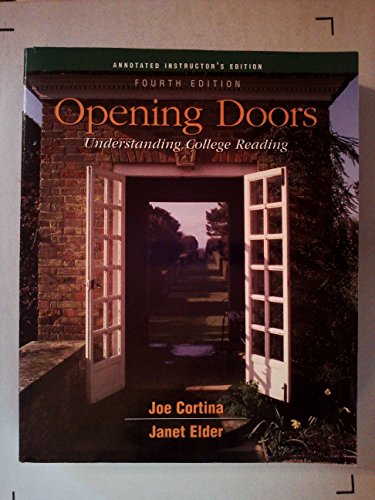 Beispielbild fr Opening Doors: Understanding College Reading zum Verkauf von dsmbooks