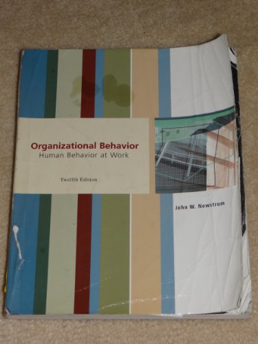 Imagen de archivo de Organizational Behavior: Human Behavior at Work a la venta por ThriftBooks-Atlanta