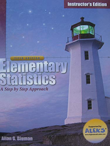 Beispielbild fr Elementary Statistics A Step by Step Approach 5th Edition Instructor's Edition zum Verkauf von ThriftBooks-Atlanta