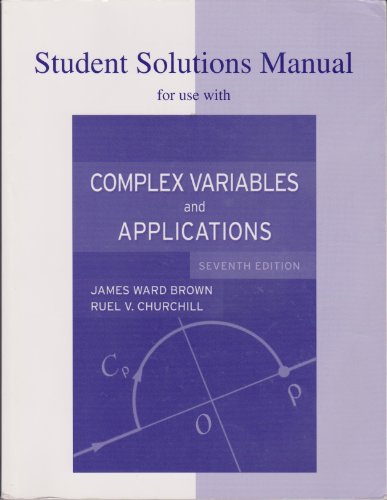 Beispielbild fr Student Solutions Manual to Accompany Complex Variables and Applications zum Verkauf von Better World Books