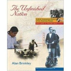 Beispielbild fr THE UNFINISHED NATION A Brief, Interactive History of the American People VOLUME II: FROM 1865 zum Verkauf von Better World Books