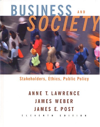 Imagen de archivo de Business and Society: Stakeholders, Ethics, Public Policy a la venta por Irish Booksellers