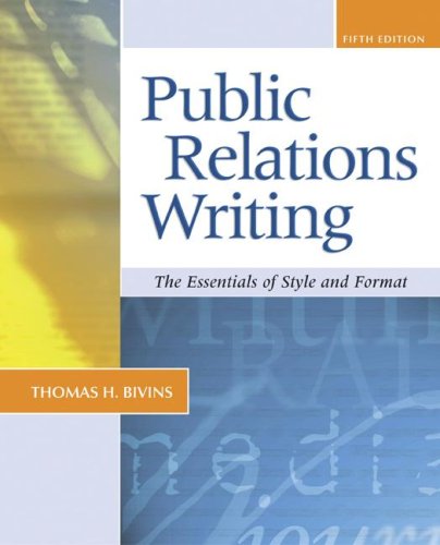 Beispielbild fr Public Relations Writing: the Essentials of Style and Format zum Verkauf von WorldofBooks