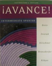 Beispielbild fr Avance: Intermediate Spanish (English and Spanish Edition) zum Verkauf von BooksRun