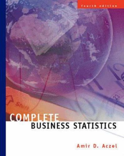 Complete Business Statistics (The Irwin/Mcgraw-Hill Series in Operations and Decision Sciences) (9780072893021) by [???]