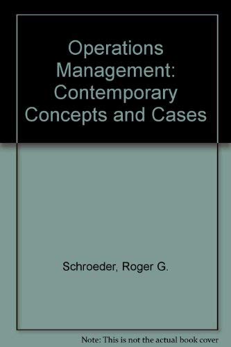 9780072898828: Operations Management: Contemporary Concepts and Cases