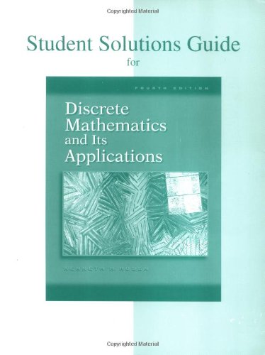 Imagen de archivo de Student Solutions Guide for Discrete Mathematics and Its Applications a la venta por Solr Books