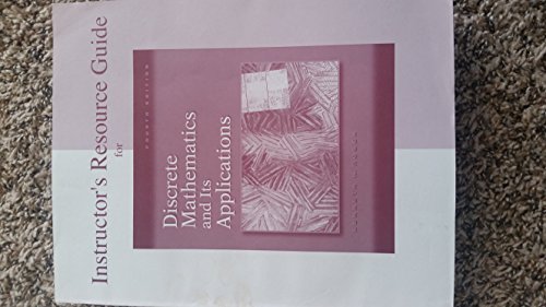 Beispielbild fr Discrete Mathematics: Instructors Manual zum Verkauf von Ergodebooks