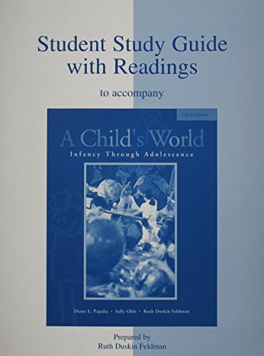 Imagen de archivo de Student Study Guide With Readings to Accompany a Child's World a la venta por HPB-Red