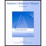 Stock image for Student Solutions Manual to Accompany Trigonometry for sale by HPB-Red