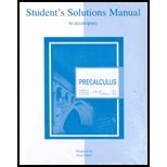 Student Solutions Manual to Accompany Precalculus: Functions And Graphs (9780072917703) by Barnett, Raymond