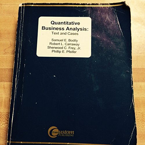 9780072918687: Quantitative Business Analysis