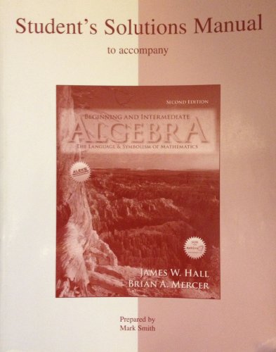 Stock image for Lecture Guide to accompany Beginning and Intermediate Algebra: The Language & Symbolism of Mathemati for sale by Poverty Hill Books