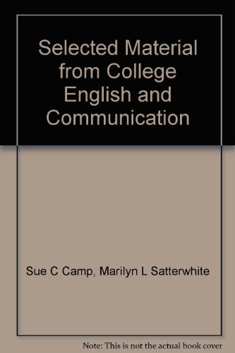 Stock image for Selected Material from College English and Communication for sale by Elam's Books