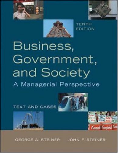 Imagen de archivo de Business, Government and Society: A Managerial Perspective, 10th edition a la venta por Wonder Book