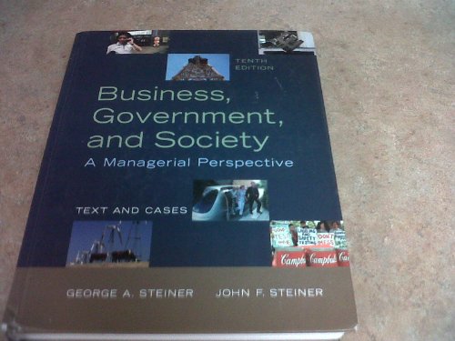 9780072939439: Business, Government and Society: A Managerial Perspective : Text and Cases