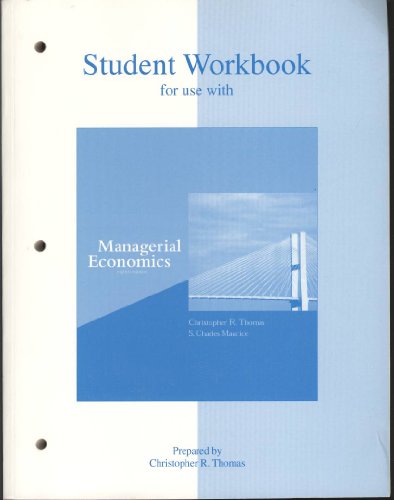 Stock image for Student Workbook for use with Managerial Economics for sale by Your Online Bookstore