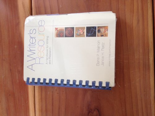 Imagen de archivo de A Writer's Resource - A Handbook for Writing and Research a la venta por SecondSale