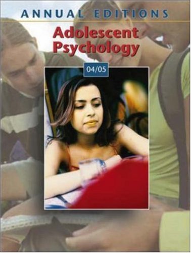 Imagen de archivo de Annual Editions : Adolescent Psychology 04/05 a la venta por Better World Books